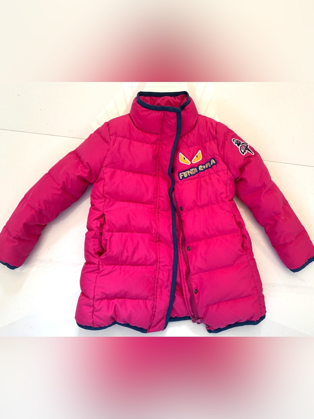 Fendi Kids girl Pink Puffer Jacket size 6A